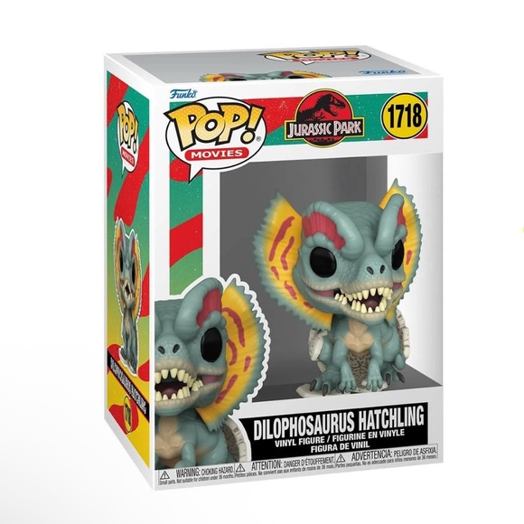 Funko Pop! Jurassic Park Dilophosaurus Hatchling - Green and Red - Picture 1 of 8